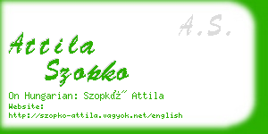 attila szopko business card